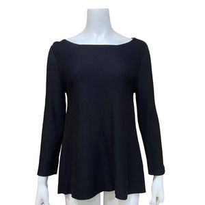 Philosophy Black Sweater Size S Lightweight Boatneck